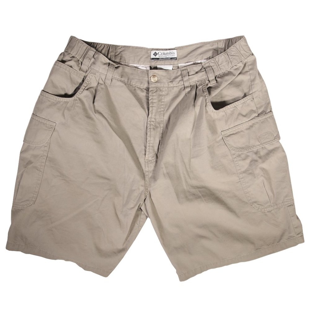 Columbia Cargo Shorts - Men's Size 36 in Khaki 100% Cotton, Many Pockets